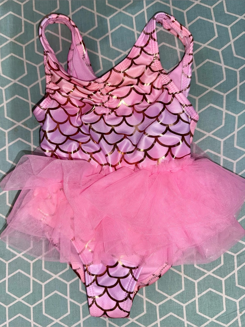 wonder nation Pink Infant Swim One-Piece 12 months nwot